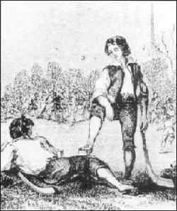Early image of Irish hurley